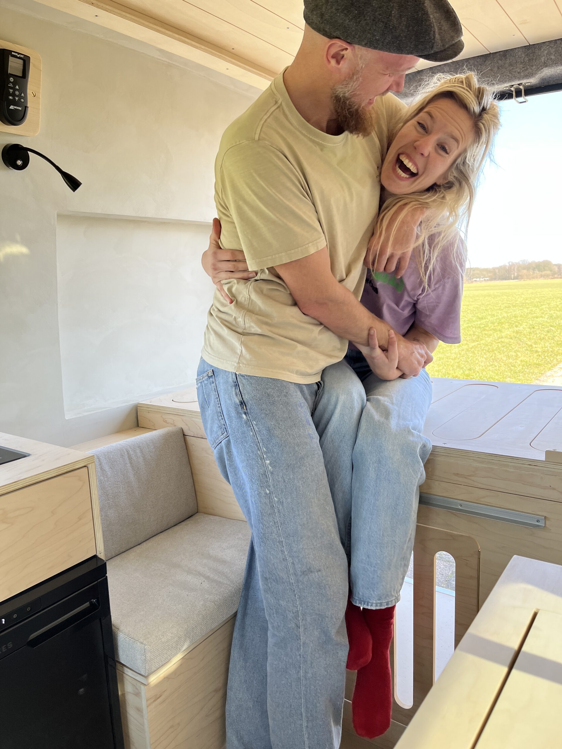 Marijn in de werkplaats